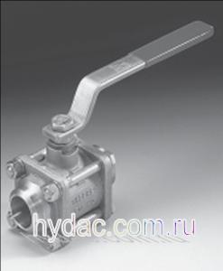 Приварной шаровый кран низкого давления KHM3S, нержавеющая сталь